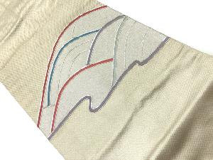 リサイクル　山並み模様刺繍名古屋帯